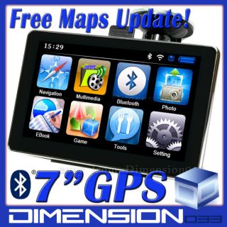 Inch GPS Navigation 4GB Card Bluetooth AV TTS 128 RAM