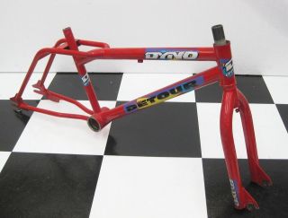 Blaze Red 80s Dyno Detour BMX GT Freestyle Bicycle FRAME/FORK 