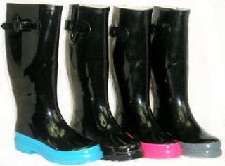 SO CUTE Flat GALOSHES WELLIES RUBBER RAIN Boot Riding Hunter Style 