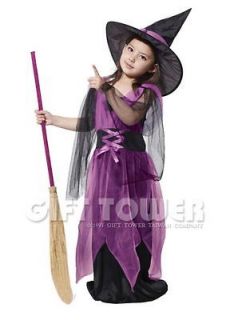   Child Kids Halloween Costume Dress Robe Outfit Cosplay Girl Age 4 12