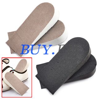 Pair 2.5cm Height Increase Foam Insole Shoe Inserts Invisible Heel 