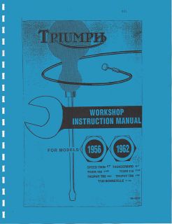 Triumph Workshop Manual 1957 Thunderbird 6T