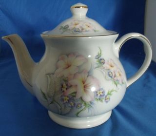 Sadler Teapot England Pink Floral Pattern Excellent Condition Numbered 