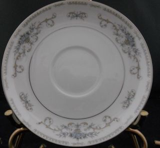 Diane Saucer (s) Fine Porcelain China by Wade Blue Flowers Made in 