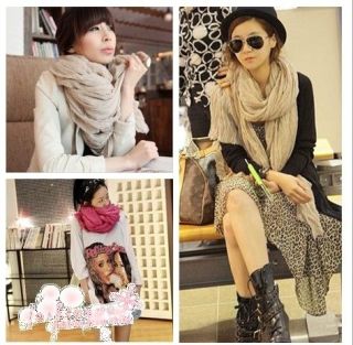 Pc New Soft Womens Long Crinkle Scarf Wraps Shawl Stole 20 Colors 