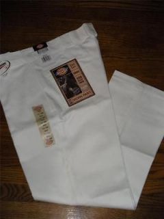 Dickies White Mens Classic Fit work Pants NWT