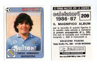 Diego Maradona 1986 Napoli Panini Calciatori 1986 87 Barcelona Soccer