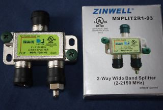 Newly listed Directv SWM 2 way splitter Green label New  MSPLIT2R1