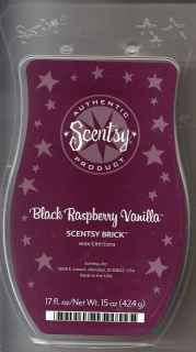 SCENTSY DISCONTINUED BRICK 17oz ~ Black Raspberry Vanilla NEW FREE 