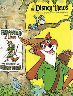 Vintage Disney News Cover Robin Hood 1973 Poster