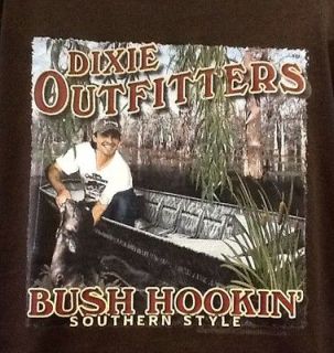 NWT Mens SS Dixie Outfitters Tee, Size Large, Bush Hookin