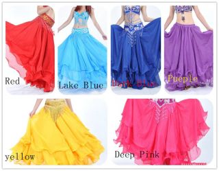 New belly dance Costume Three layers skirt 12 Color #DJ