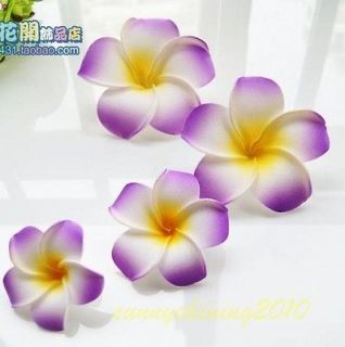 20pcs purple Fabulous Hawaiian foam frangipani flowers wedding party 