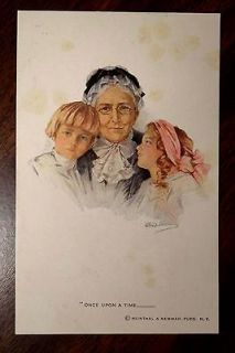 ONCE UPON A TIME Signed Philip Boileau #296 CHILDREN & GRANDMOTHER 
