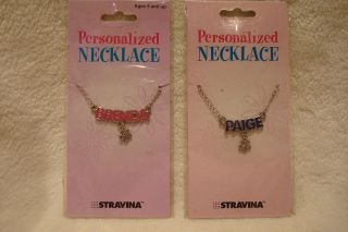 Personalised Necklace ~ Name Plate ~ Pink or Blue ~ Selected Names H 
