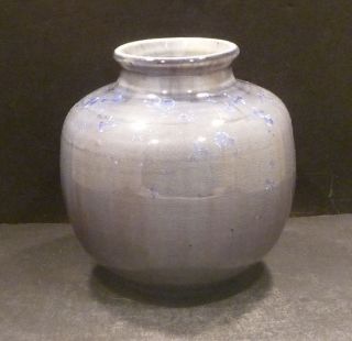 Studio Pottery, Crystalline Blue and Gray Vase by Becky   MINT