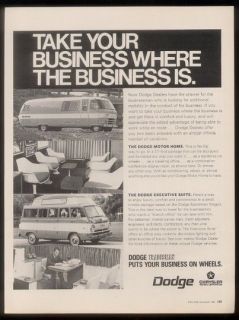 1968 Dodge motor home & Executive Suite Sportsman ad