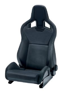 RECARO SPORTSTER CS SEAT BLACK LEATHER DRIVER SIDE WITH HEAT