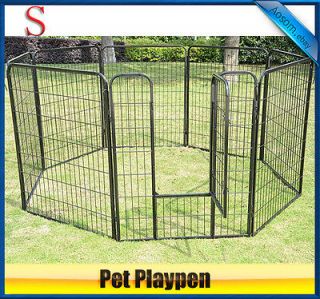 24Heavy Duty 8 Panels Pet Playpen Dog Play Exercise Pen Cat Fence