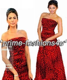 Dolce & Gabbana SILK w RED LEOPARD PRINT DRAPED CORSET DRESS GOWN