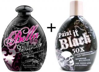 Paint It Black & New Bella Black 75x Tanning Bed Lotion