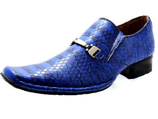 Bravo Evanston Slip on Loafers Gator/Fish Scale Pattern With Buckle 