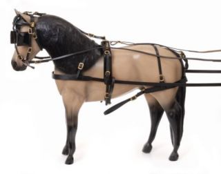 Mini Horse & Miniature Donkey Leather Harness with driving bit 