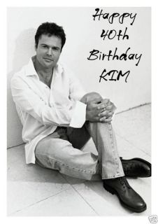 Personalised Donny Osmond Birthday Card any Relation 50