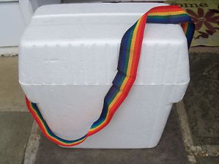 Vintage Lifoam Baltimore MD. Styrofoam Cooler With Cloth Rainbow 