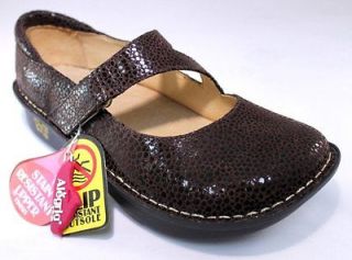 Alegria By PG Lite DAYNA CHOCO DOTTIE Brown Slip Resistant Nurse Wedge 