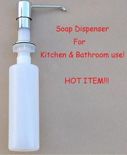   Kitchen Mount Plastic Bottle Soap Dispenser Faucet Sink Lotion Pump