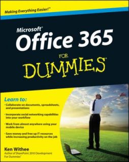 Microsoft Office 365 for Dummies by Jennifer Reed and Ken Withee 2012 
