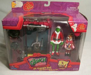 Dr. Seuss  Christmas Grinch & Cindy Lou Who  Mt. Crumpit Sled Movie 