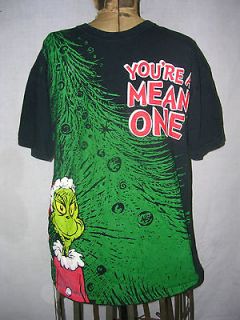 Dr. Seuss Mens Holiday Christmas T SHIRT Youre a Mean One   Mr 