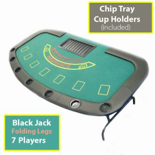 PROFESSIONAL BLACKJACK TABLE WITH FOLDING LEGS   NEW