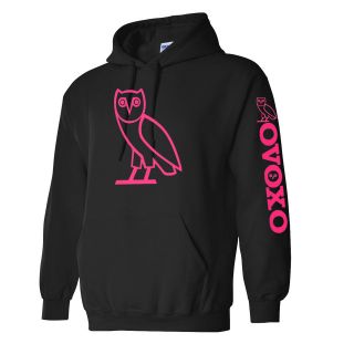 New OVOXO Hooded Sweatshirt Drake OVO OWL Hoodie YMCMB pink logo S 