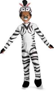 NEW Childrens Movie Costume Marty the Zebra Madagascar Licensed 3T
