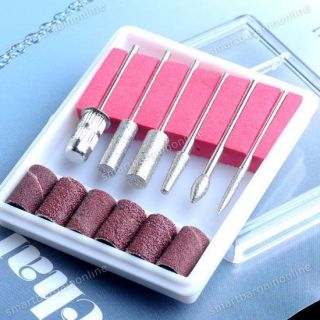 6pc Nail Drill Bit Accessories Set For Manicure Pedicure Electric Nail 