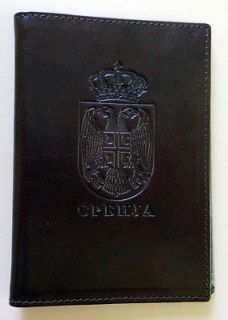   Leather cover for documents (ID or driving license)   Coat of arms