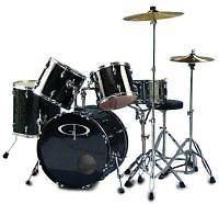   NEW GP200 PERCUSSION PERFORMER 5 PIECE FULL SIZE DRUM SET PLUS MORE