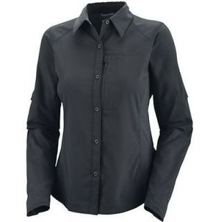 Columbia Womens Silver Ridge Long/ Roll Up Sleeve Shirt Black $5​0 
