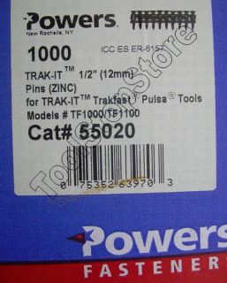1000 Powers Trak it C3 Zinc 1/2 12mm 55020 Trakfast TF1100 FPP012 