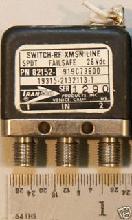 Transco 919C73600 SPDT Failsafe Switch SMA 28V DC 18GHz
