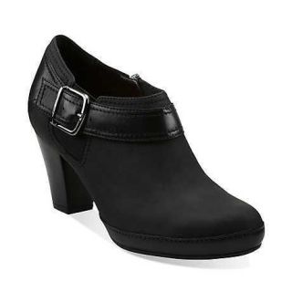 Clarks Womens Vermont Vivi Black Nubuck Comort Shoes 62370