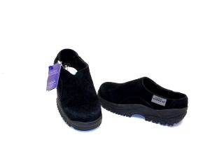 Hush Puppies Childs Suede Casual Clogs Black Size 2.5 NWOB