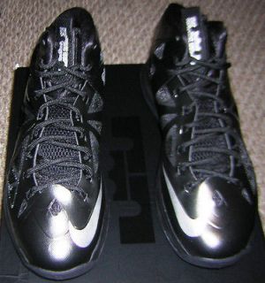 Nike LeBron X 10 Carbon DS Black Silver Black Diamond Sizes 8 14 