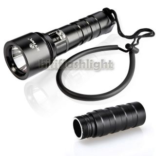 XTAR D06 CREE R5 LED 350L Diving Flashlight Dive Torch + Extension 