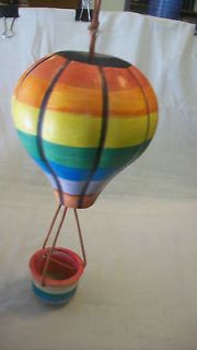 COLORFUL HOT AIR BALLOON HAND MADE & PAINTED POTTERY MOBILE