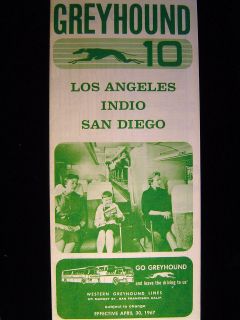 Western Greyhound Bus Schedule Los Angeles Indio ​San Diego April 30 