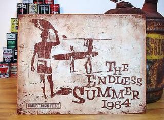 METAL SIGN VINTAGE STYLE 1964 THE ENDLESS SUMMER BRUCE BROWN FILM 